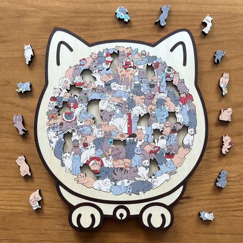 135-Piece Cat Shape Wooden Puz - Home Decor Color Palettes 评论和价格