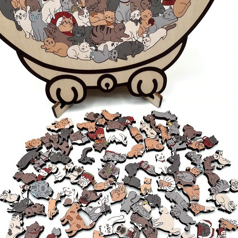 135-Piece Cat Shape Wooden Puz - Home Decor Color Palettes 评论和价格