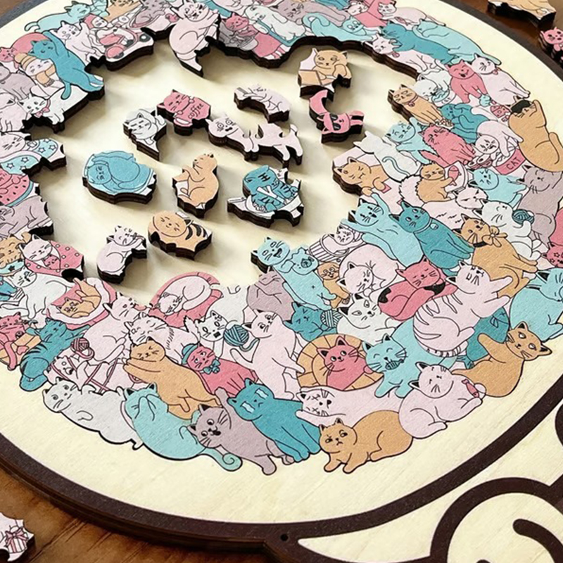 135-Piece Cat Shape Wooden Puz - Home Decor Color Palettes 评论和价格