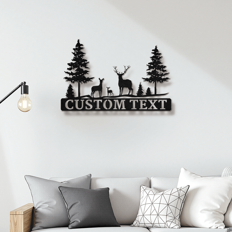 Custom Deer Family Metal Wall  - Home Decor Wall Art 评论和价格