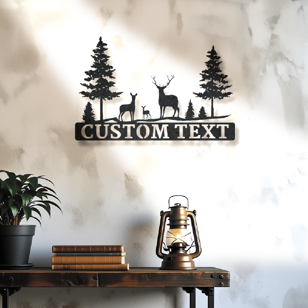 Custom Deer Family Metal Wall  - Home Decor Wall Art 评论和价格