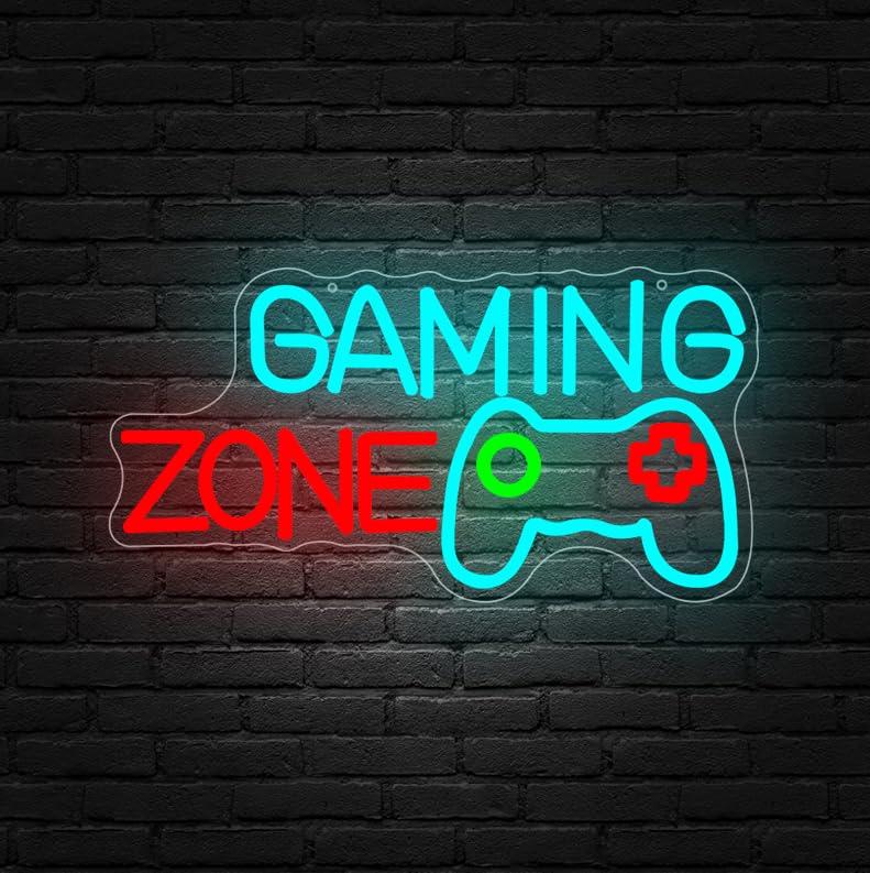Gaming Zone Neon Sign Dimmable - Home Decor Light 评论和价格