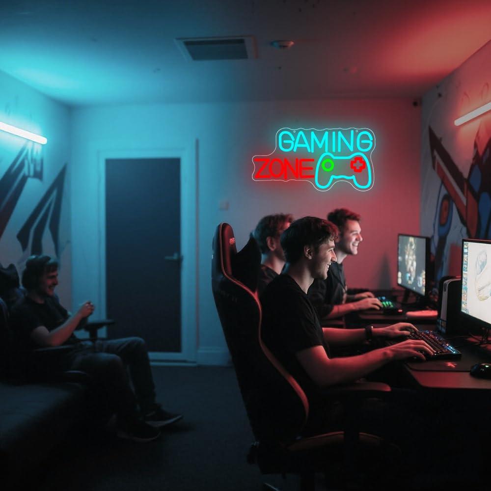 Gaming Zone Neon Sign Dimmable - Home Decor Light 评论和价格