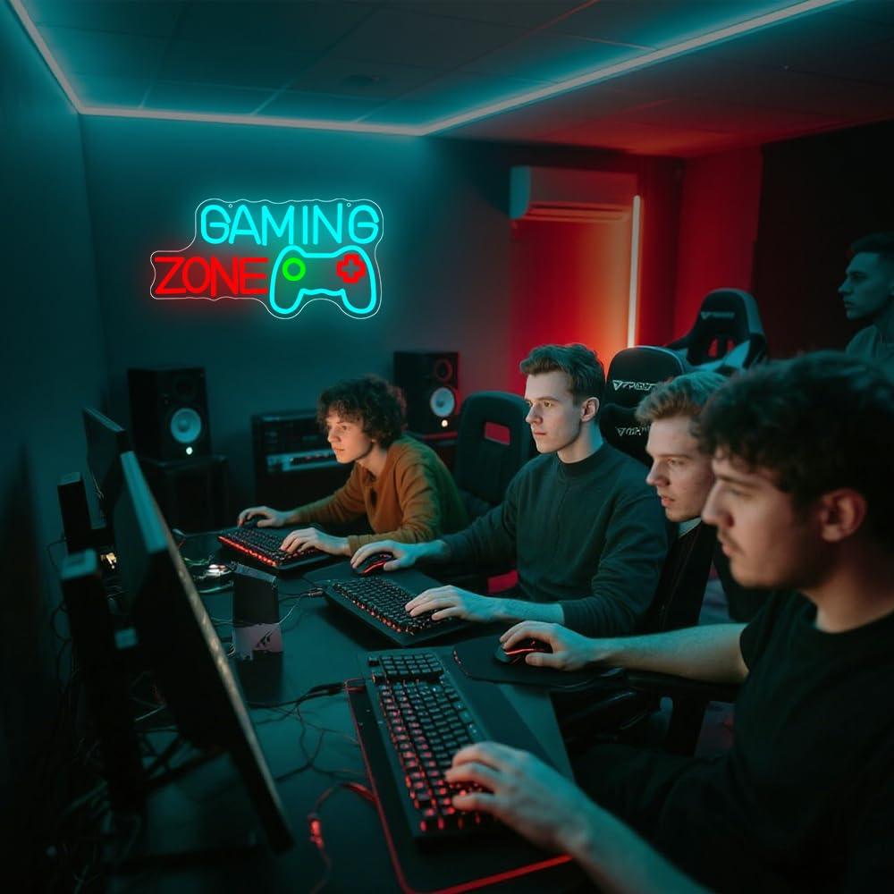 Gaming Zone Neon Sign Dimmable - Home Decor Light 评论和价格
