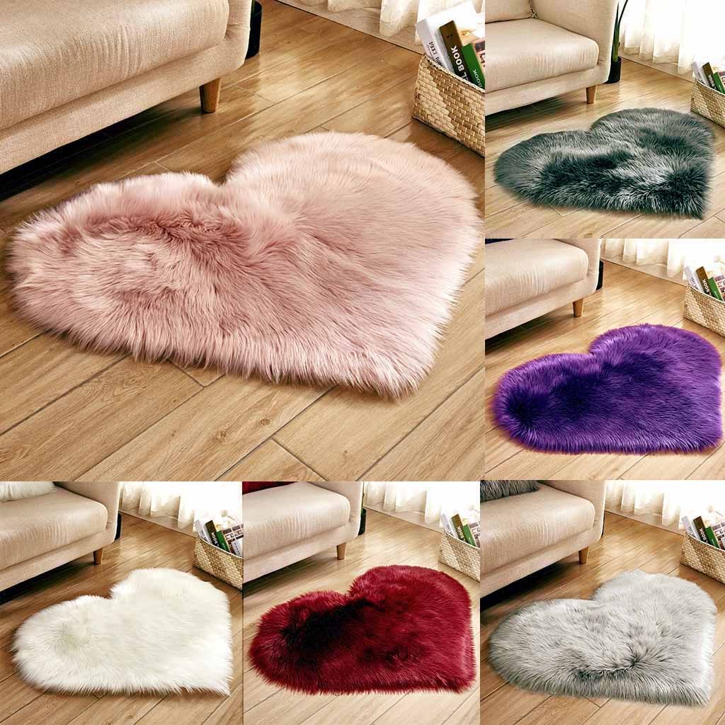 Heart Rug Soft Carpet Shaped W - Cowhide Rug Faux 评论和价格
