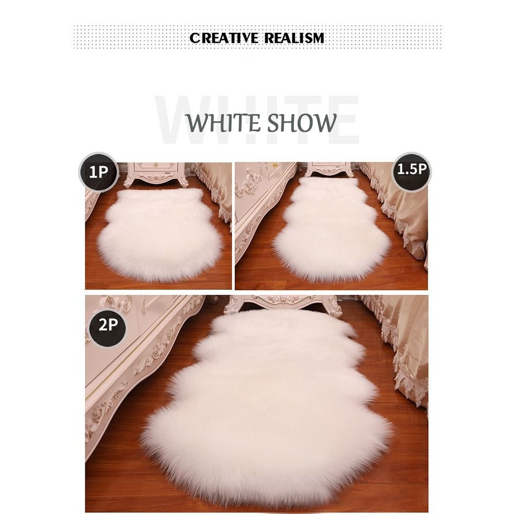 Artificial Sheepskin Long Hair - Cowhide Rug Faux 评论和价格