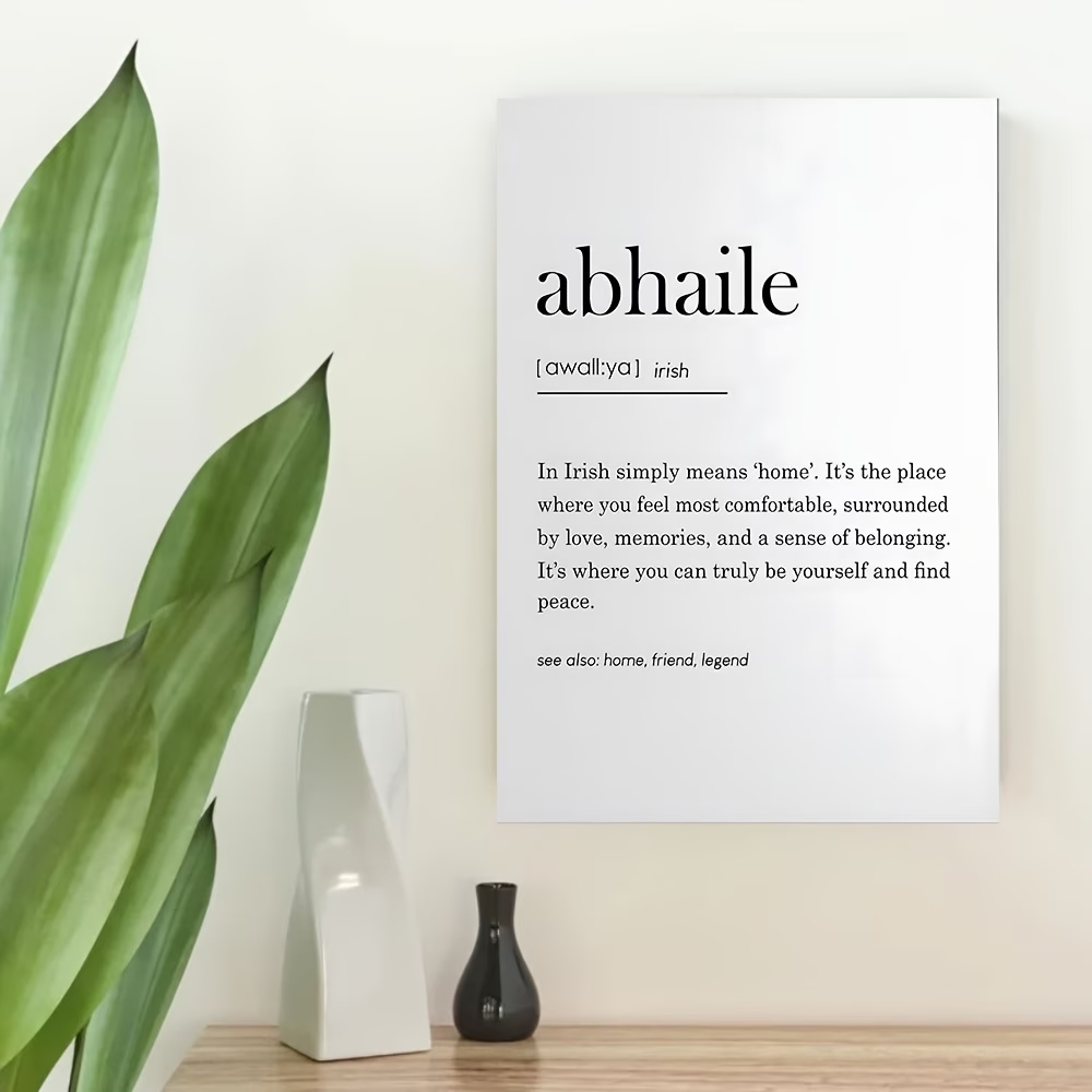 Modern,Minimalist Abhaile Quot - Home Decor Quotes 评论和价格