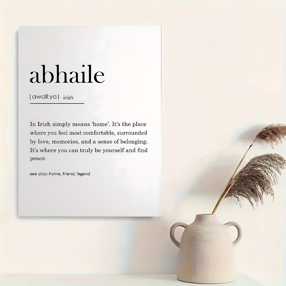 Modern,Minimalist Abhaile Quot - Home Decor Quotes 评论和价格