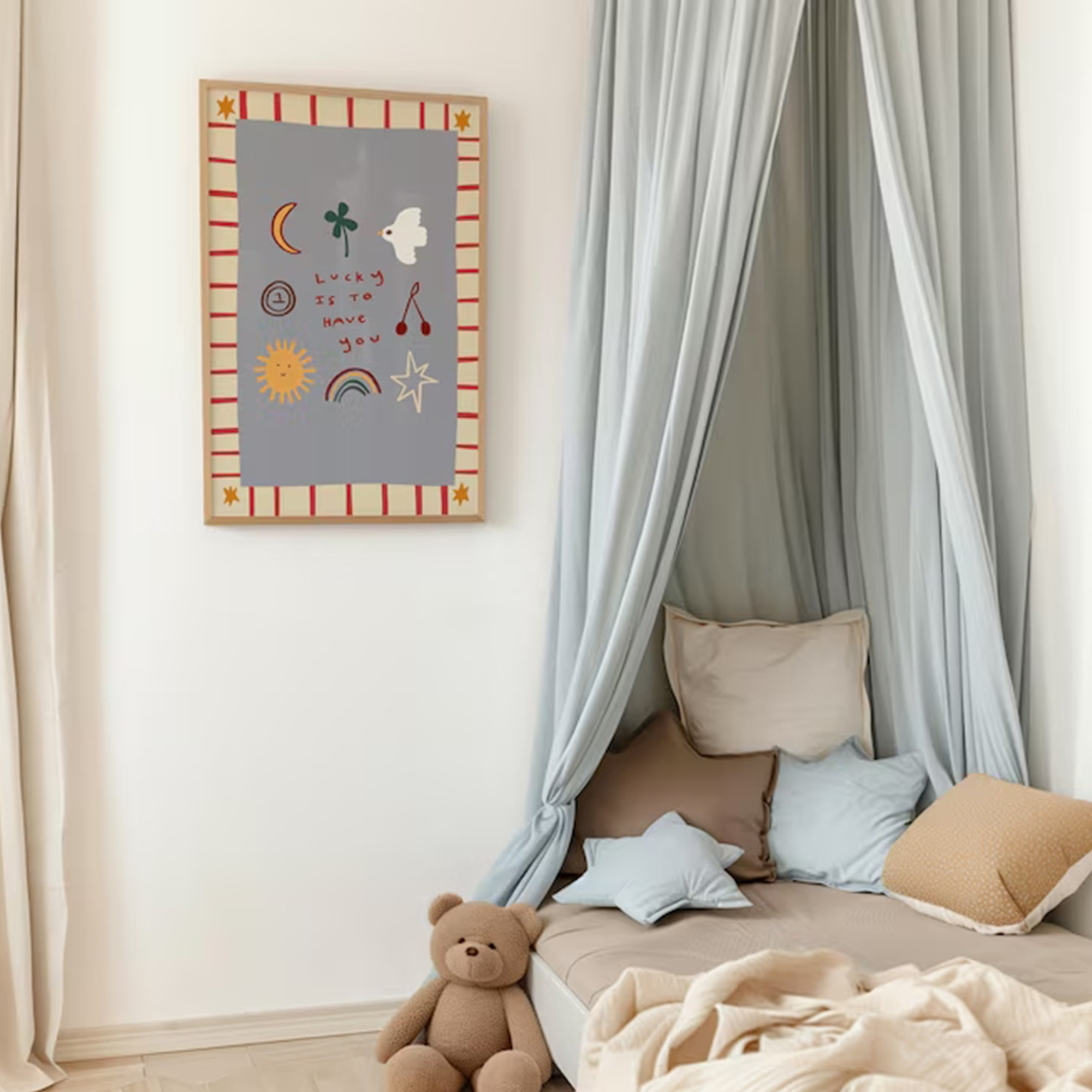 Cartoon Lucky To Have You Quot - Home Decor Quotes 评论和价格
