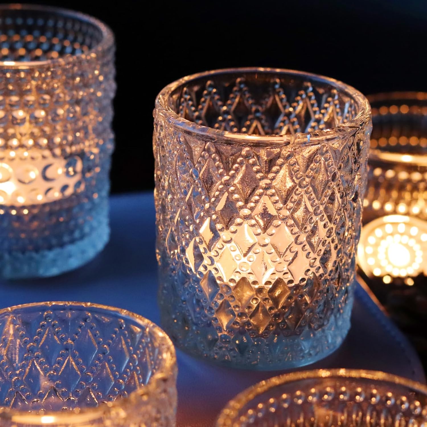 Clear Glass Votive Candle Hold - Home Decor Free Images 评论和价格