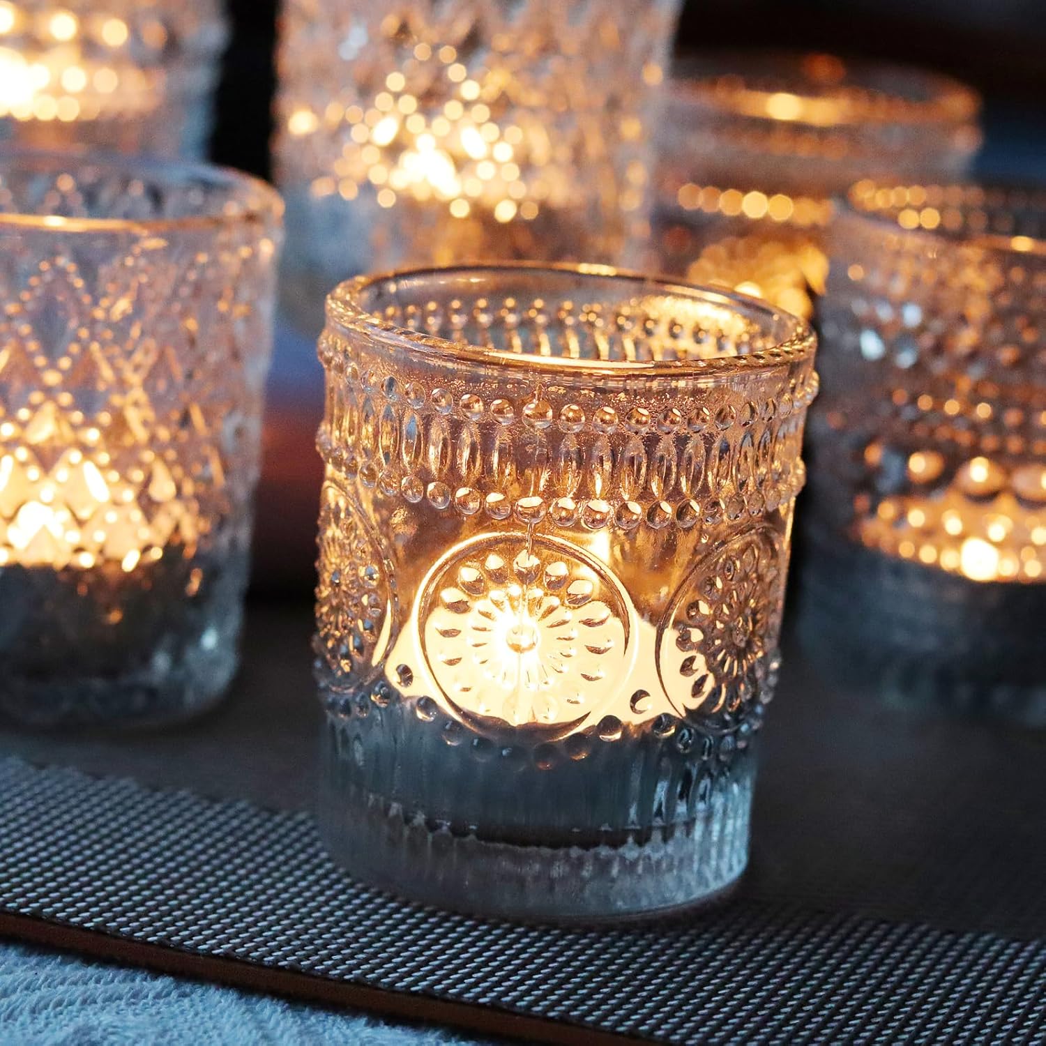 Clear Glass Votive Candle Hold - Home Decor Free Images 评论和价格