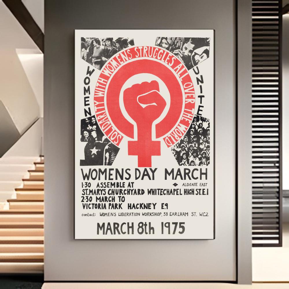 Frameless Abstract Feminist Co - Home Decor Quotes 评论和价格