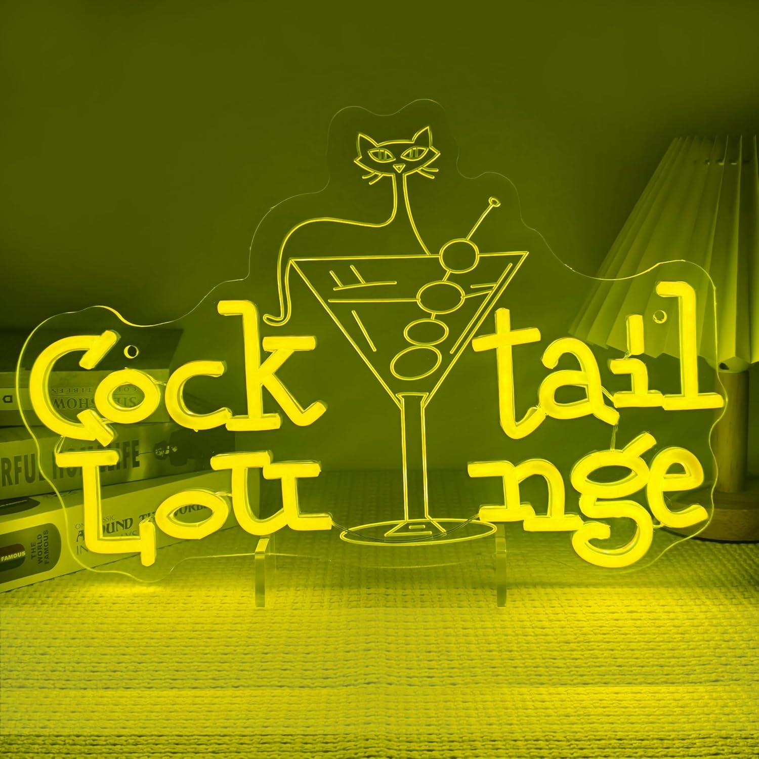 Cocktail Lounge Neon Sign Dimm - Home Decor Light 评论和价格