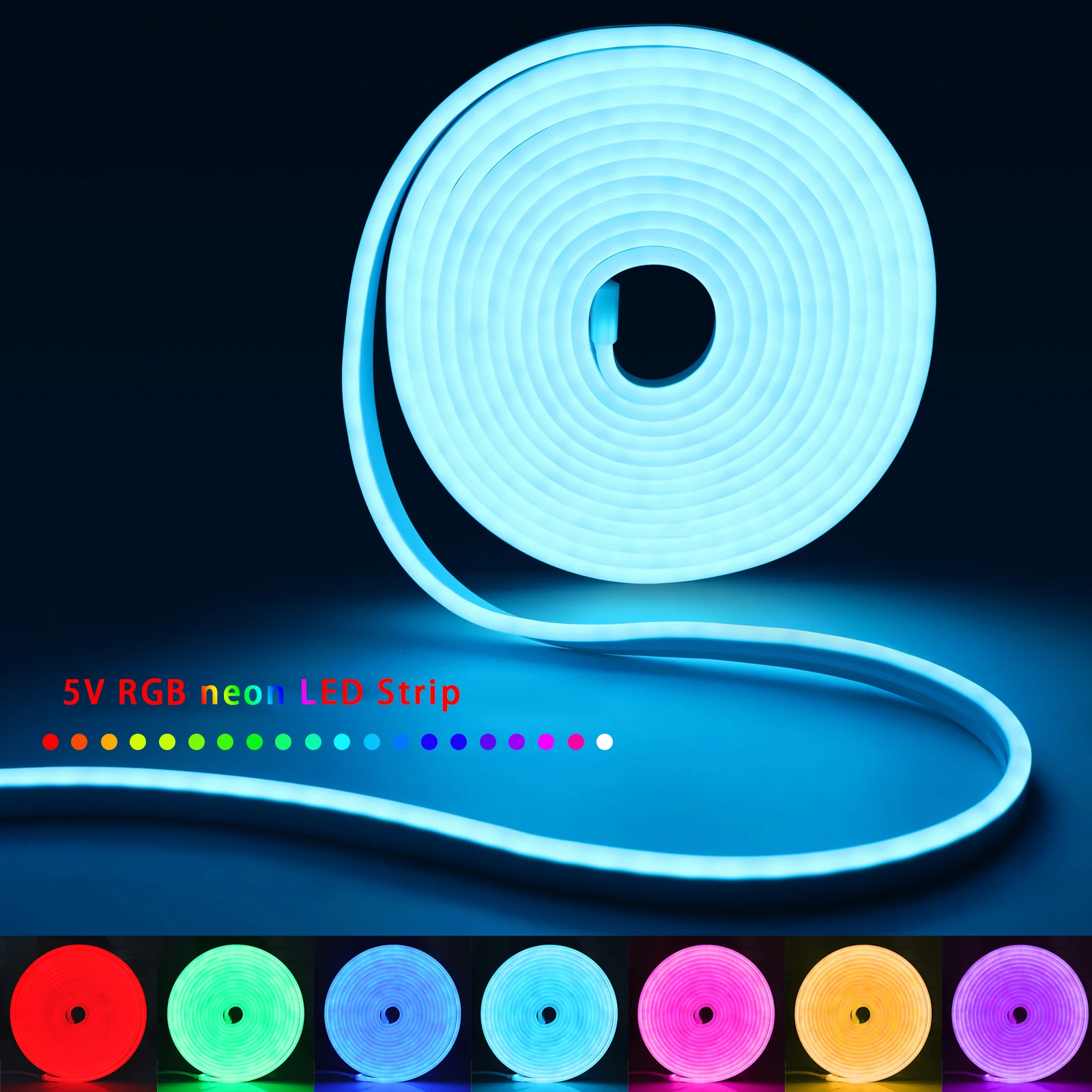 1-5m RGB LED Neon Strip Light  - Home Decor Light 评论和价格
