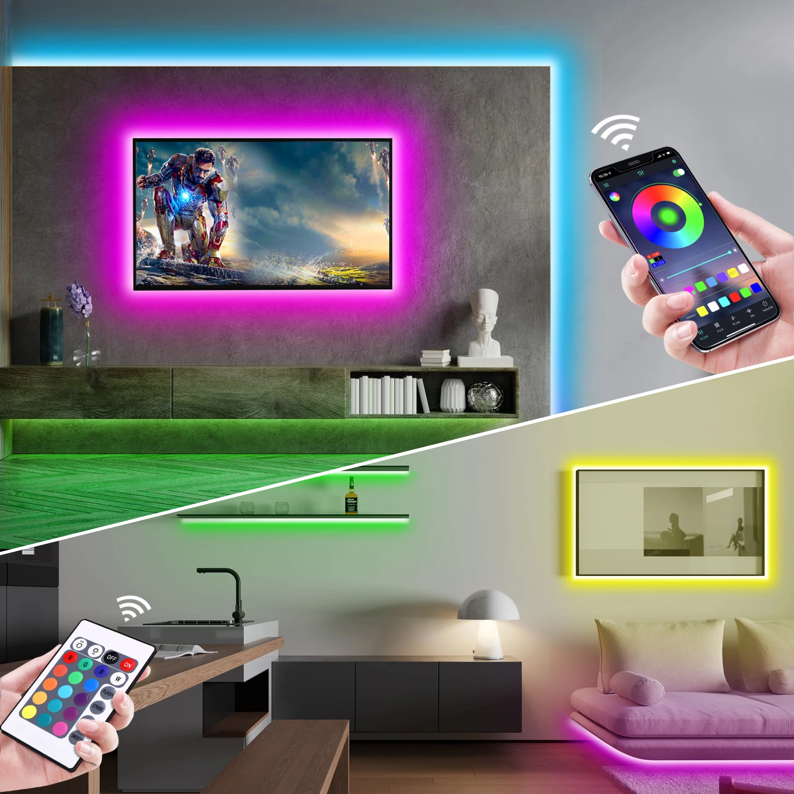 1-5m RGB LED Neon Strip Light  - Home Decor Light 评论和价格